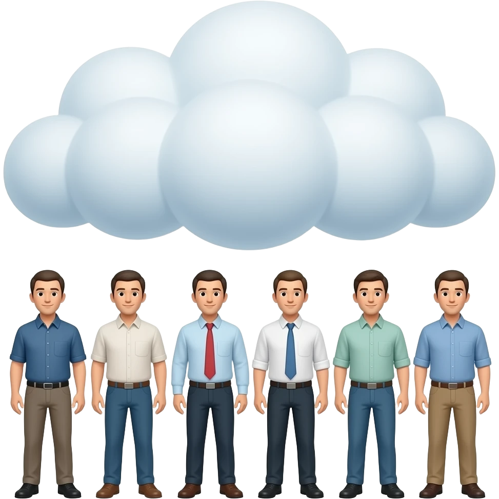 cloud raining many men emoji