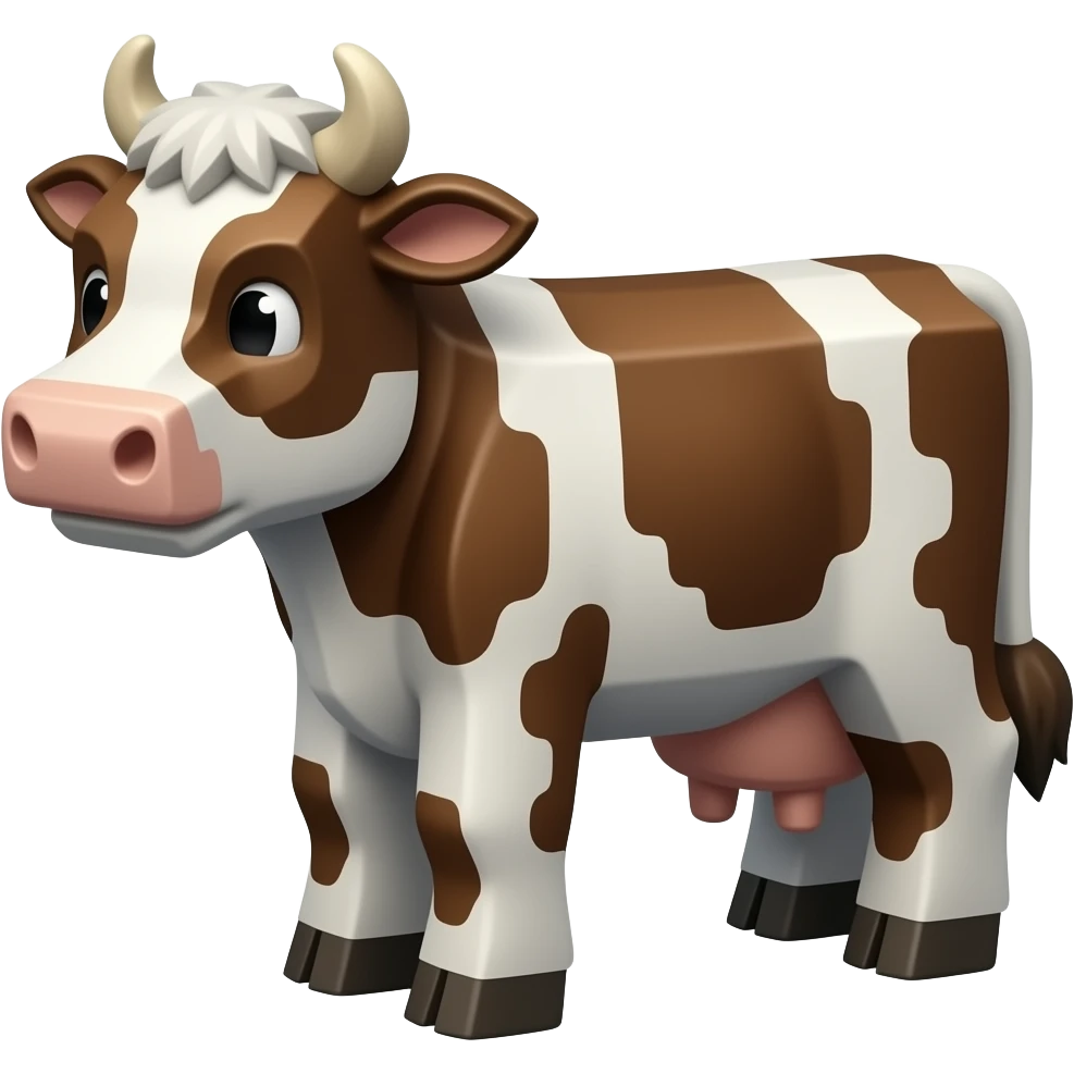 Minecraft cow emoji