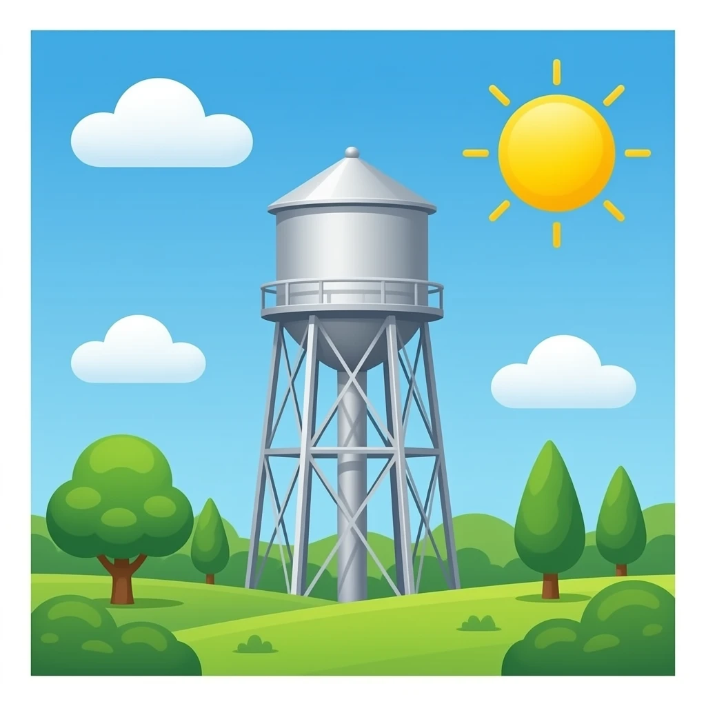 town water tower no background emoji