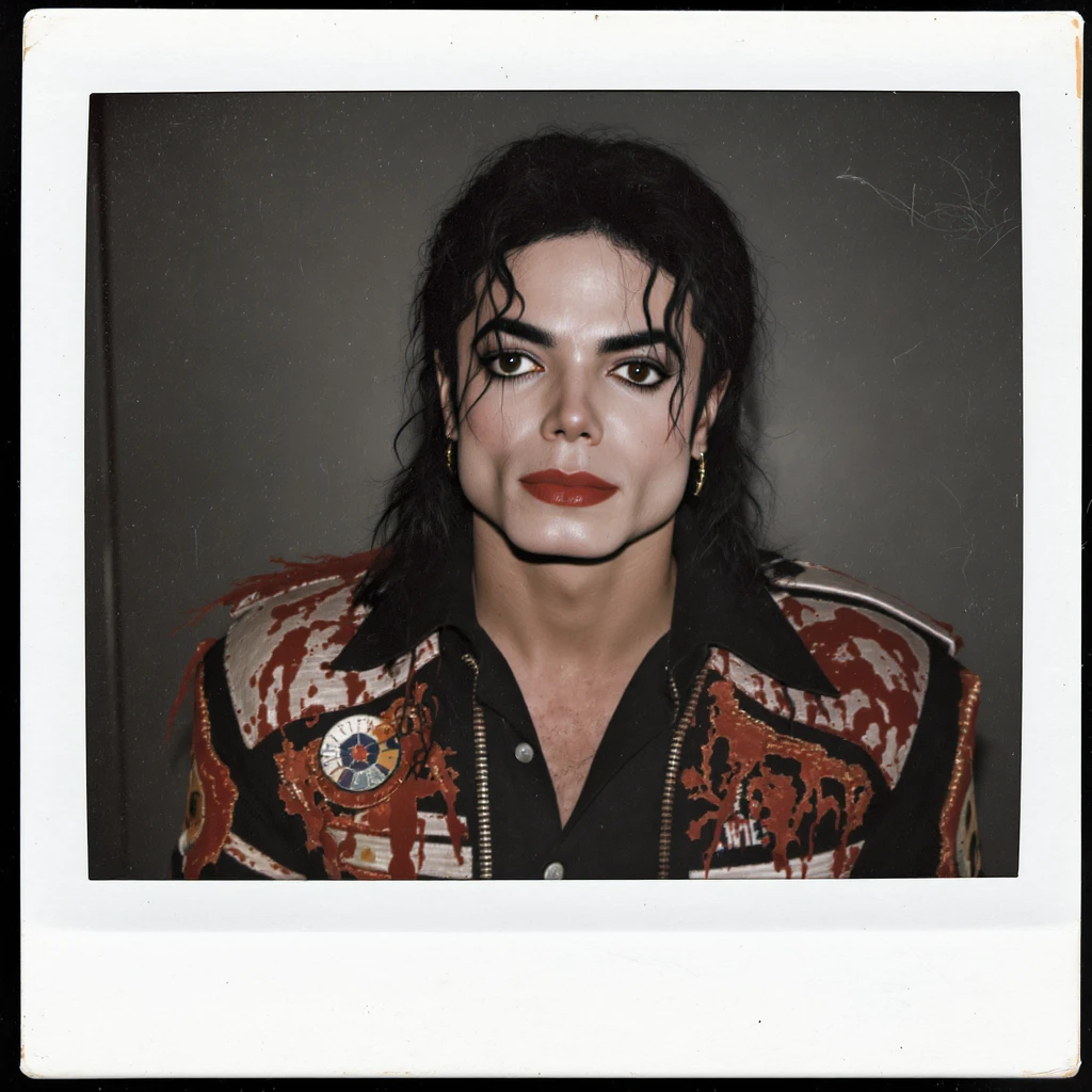 Michael Jackson wearing his Thriller jacket emoji