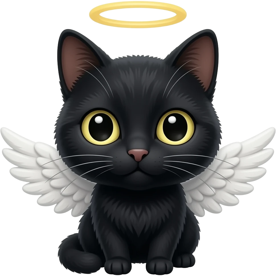 black angel cat emoji emoji