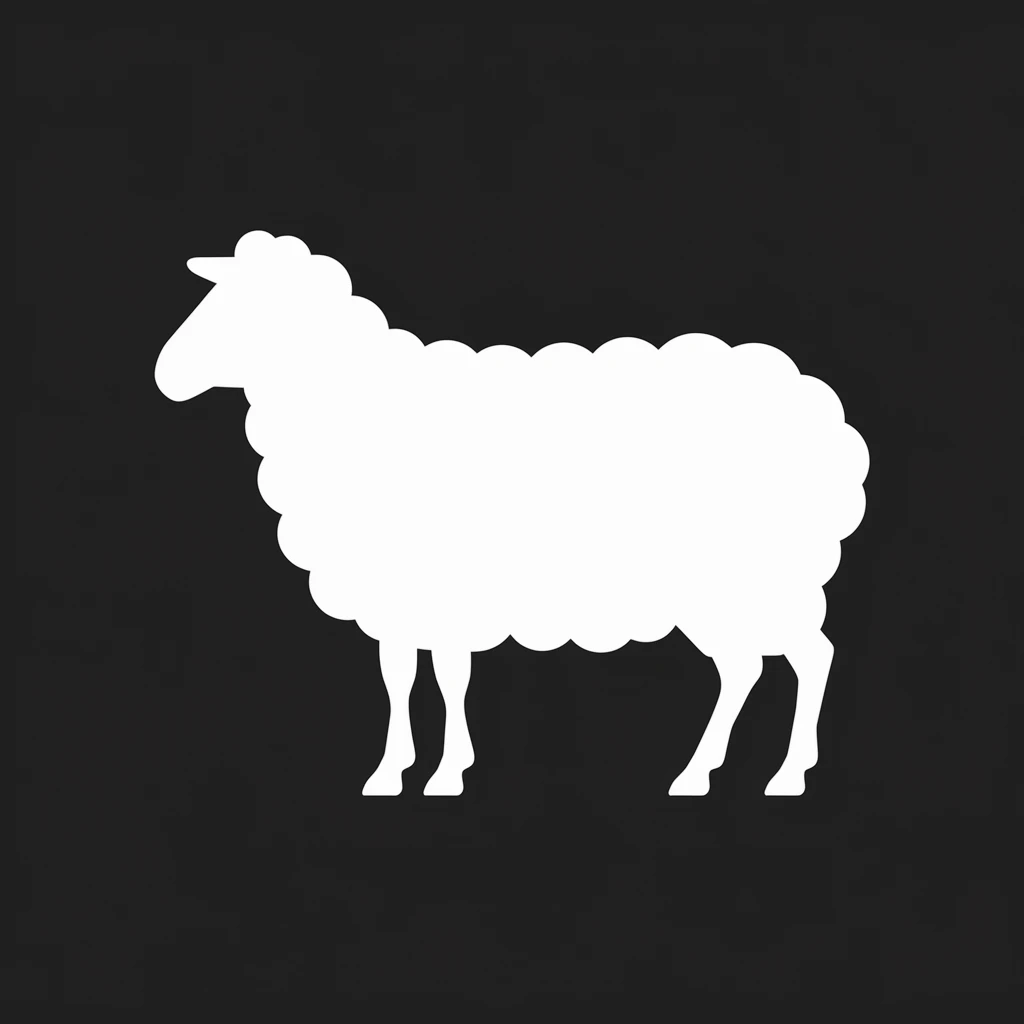 Sheep icon black silhouette emoji