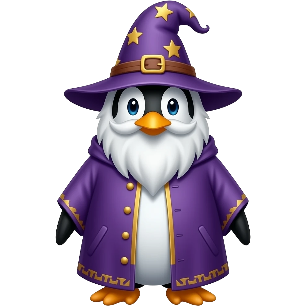 Penguin Wizard emoji