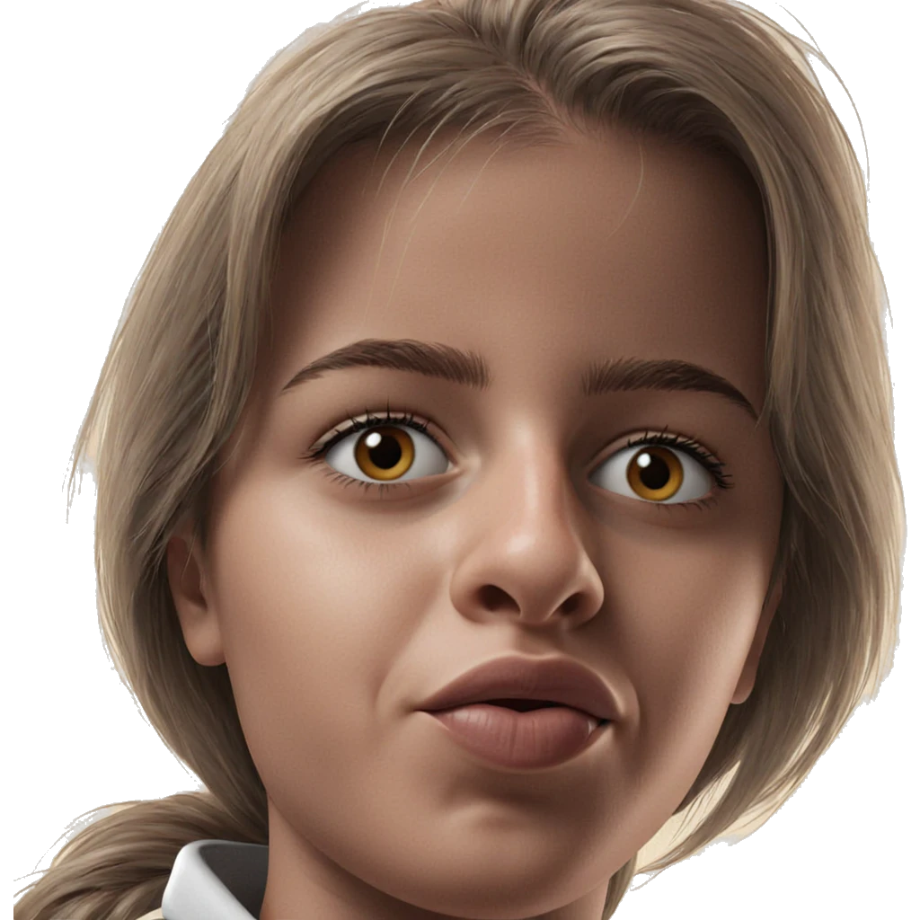 realistic portrait of girl emoji