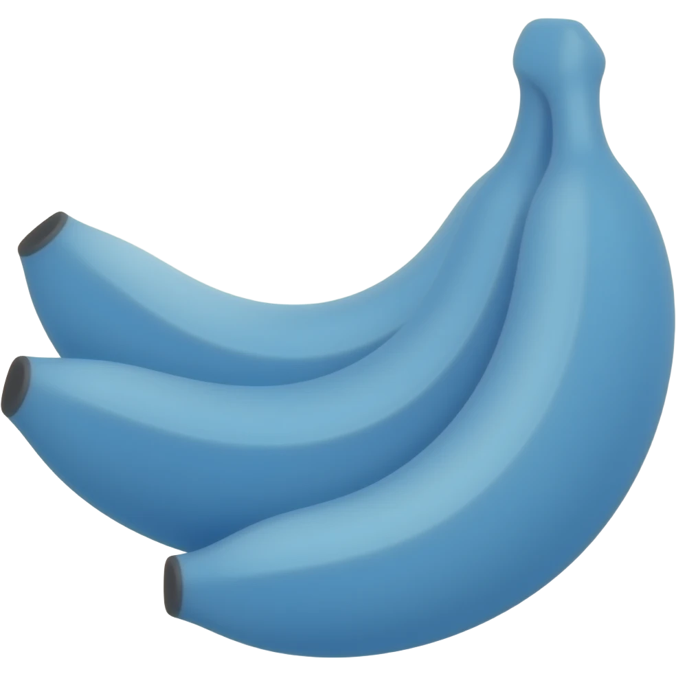 Blue banana emoji