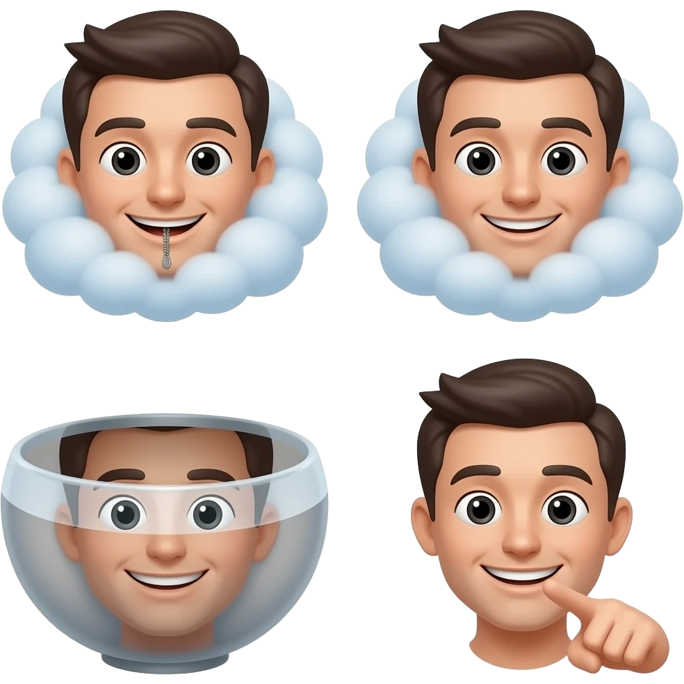 🫪🫥😶‍🌫️🤐🫯🙂‍↔️🙂‍↕️ emoji