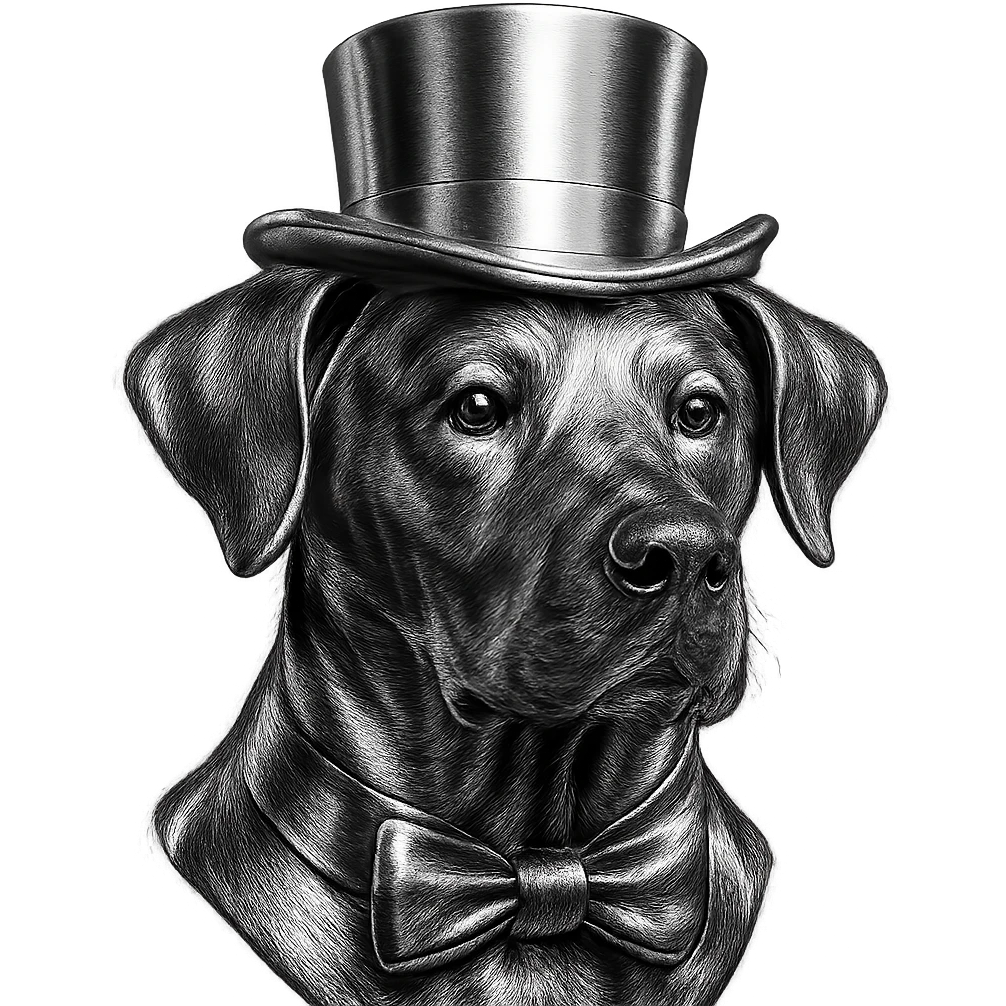 dog in a top hat emoji