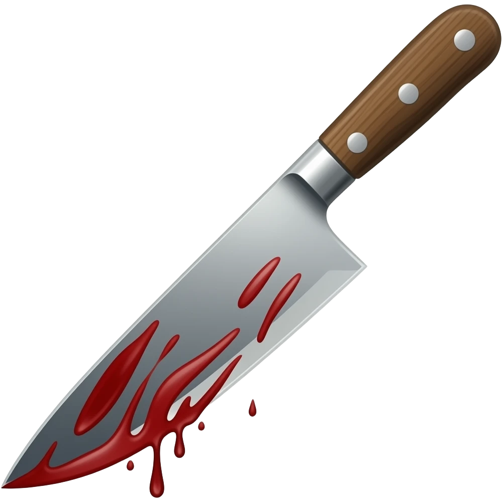 emoji knife with blood dripping off it emoji