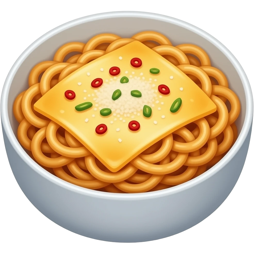 Very cheesy carbonara buldak noodles emoji