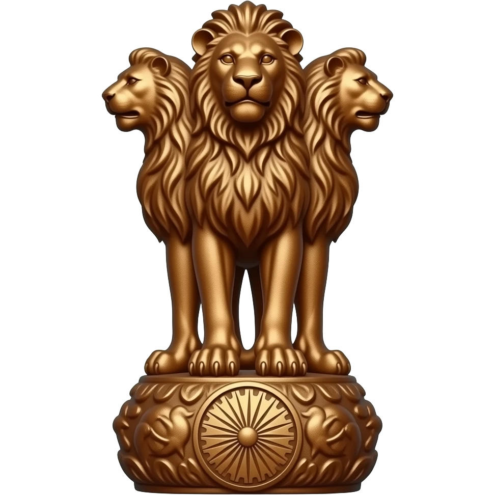 Symbol of India government which has four lions emoji