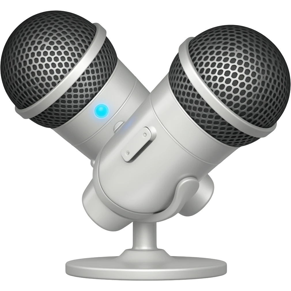 White Podcast Microphone emoji