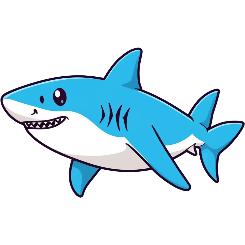 Shark with  blue shoes emoji