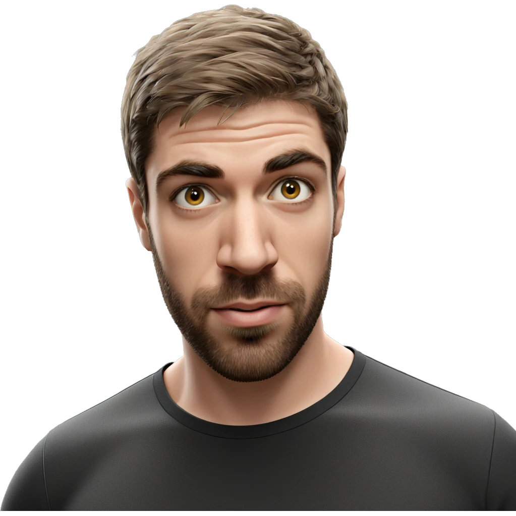 male portrait in black shirt emoji