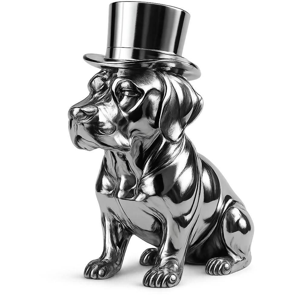 dog with tophat emoji