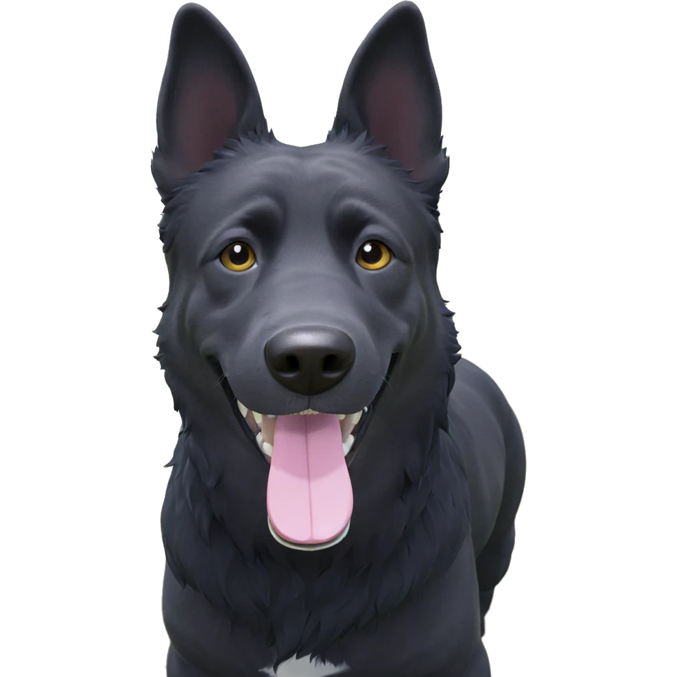 playful dog in sunny field emoji