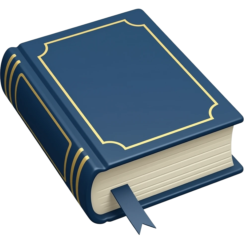 fancy navy blue book emoji
