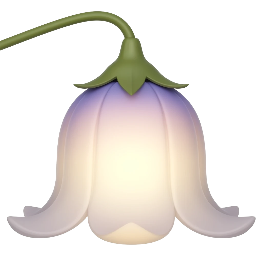 Hanging Bluebell flower lamp emoji