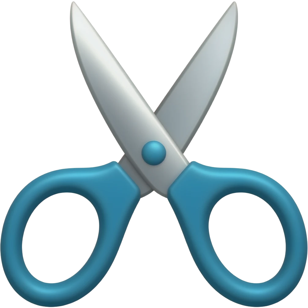 Scissors are blue emoji