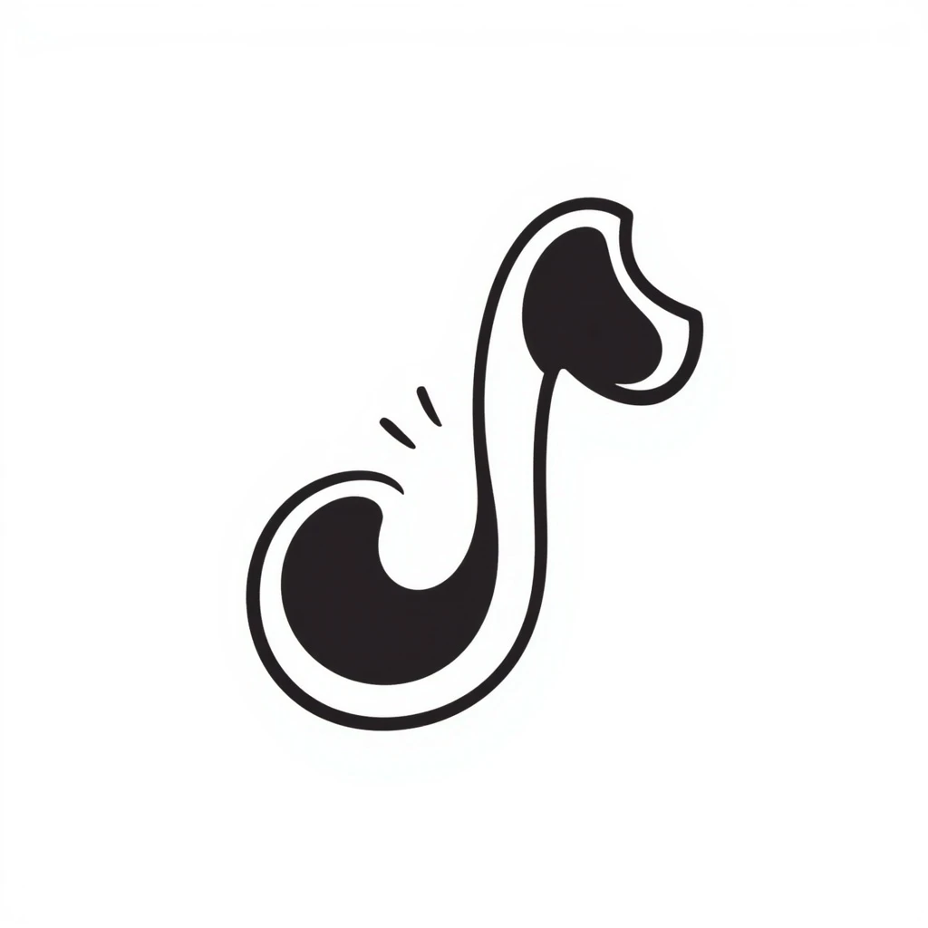 hand-drawn doodle style TikTok logo emoji