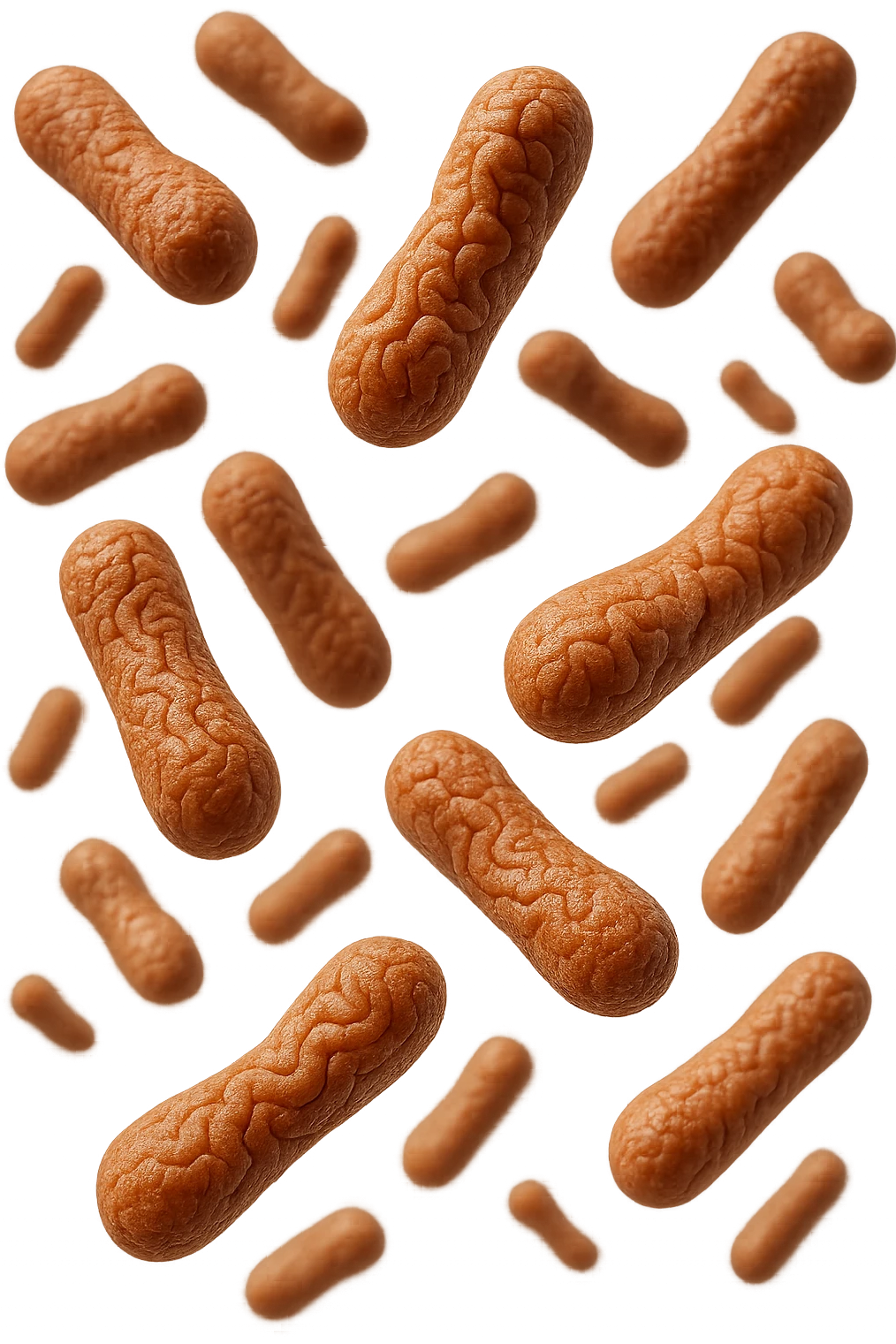batteri intestinali anatomici fluttuano in aria, iperrealistico 4k emoji