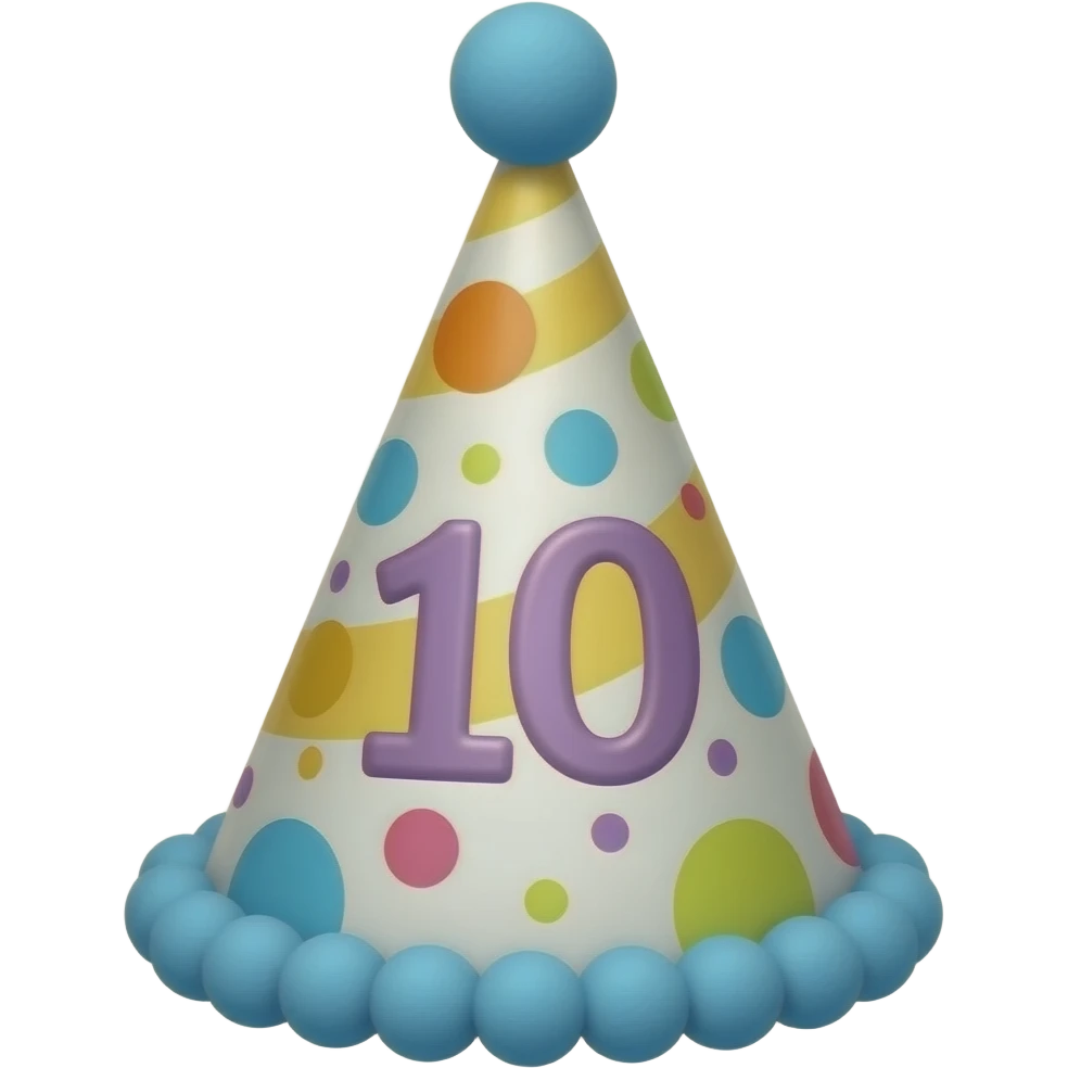 10TH BIRTHDAY HAT emoji