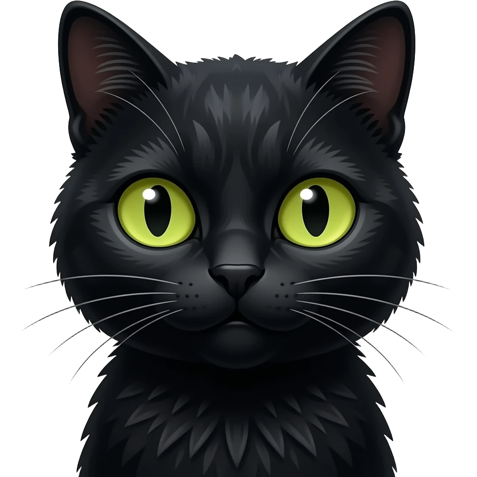 Make a scary black cat like last Time scary emoji