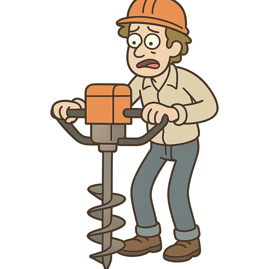 hollow stem auger drilling machine, transparent background emoji