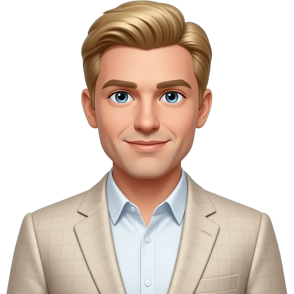 blond man in linen suit emoji