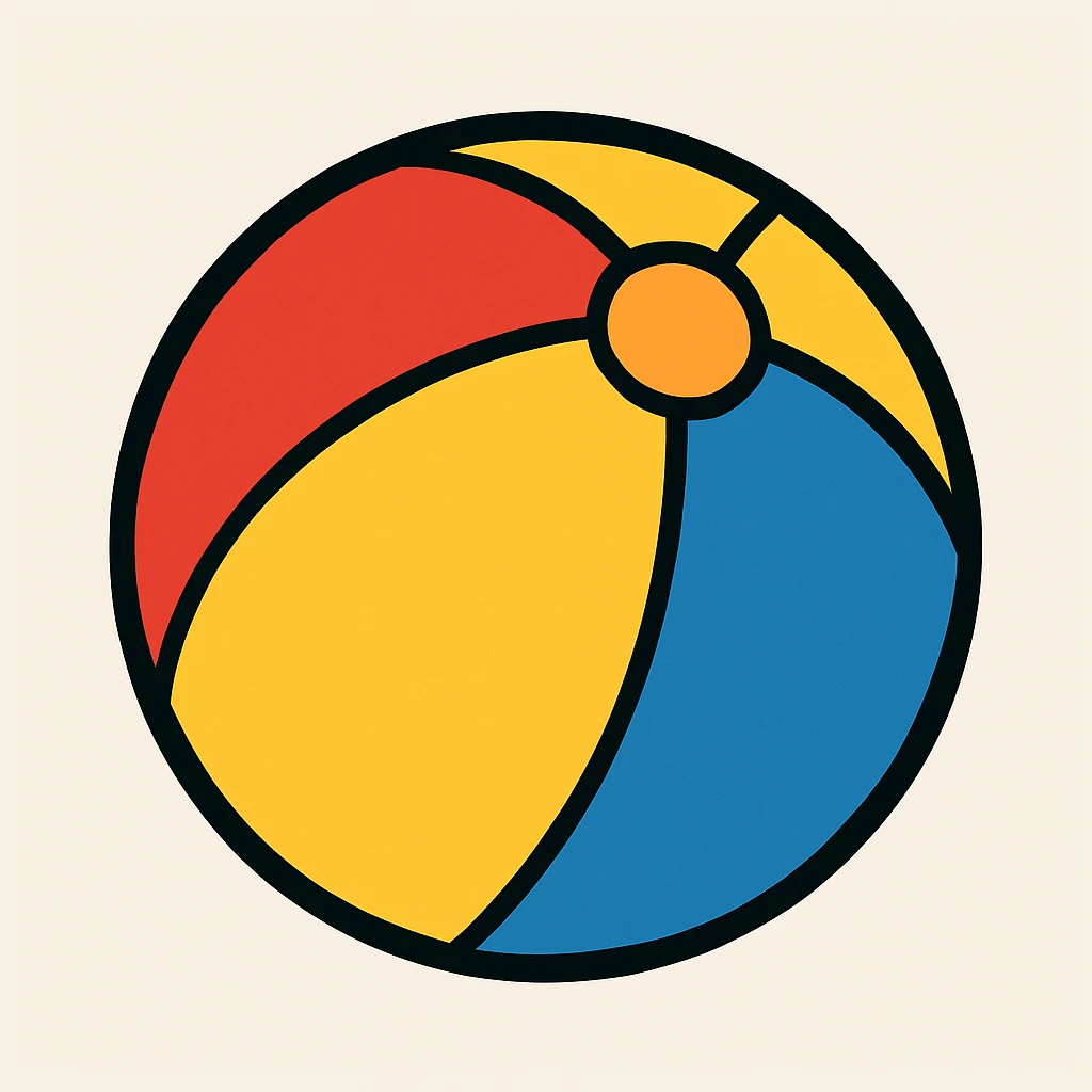 Flat design style ball emoji