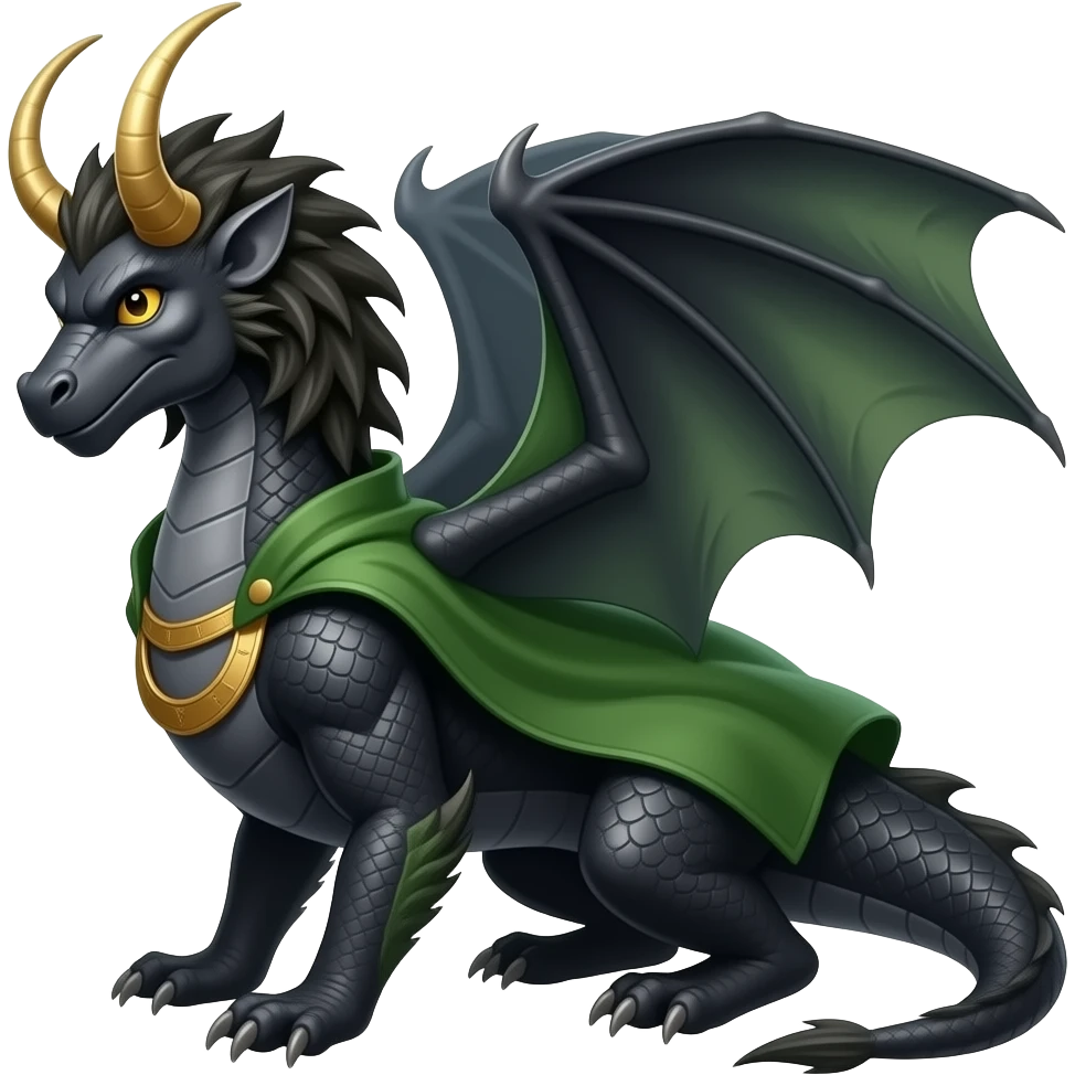 Black dragon  of loki emoji