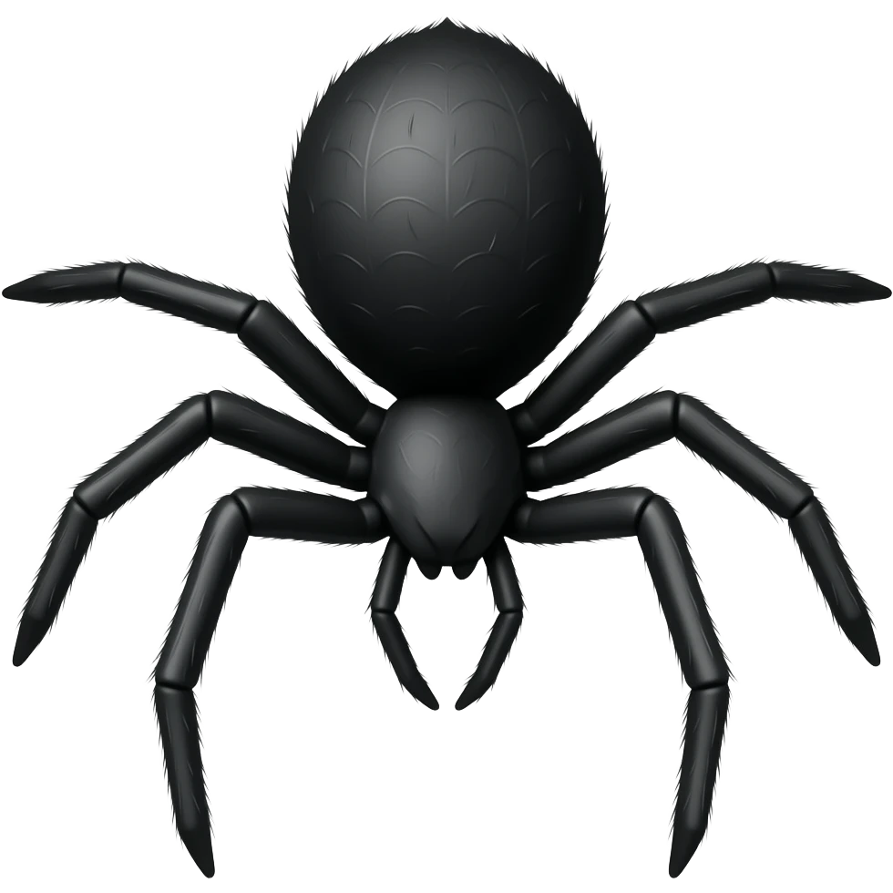 Full.black spider emoji
