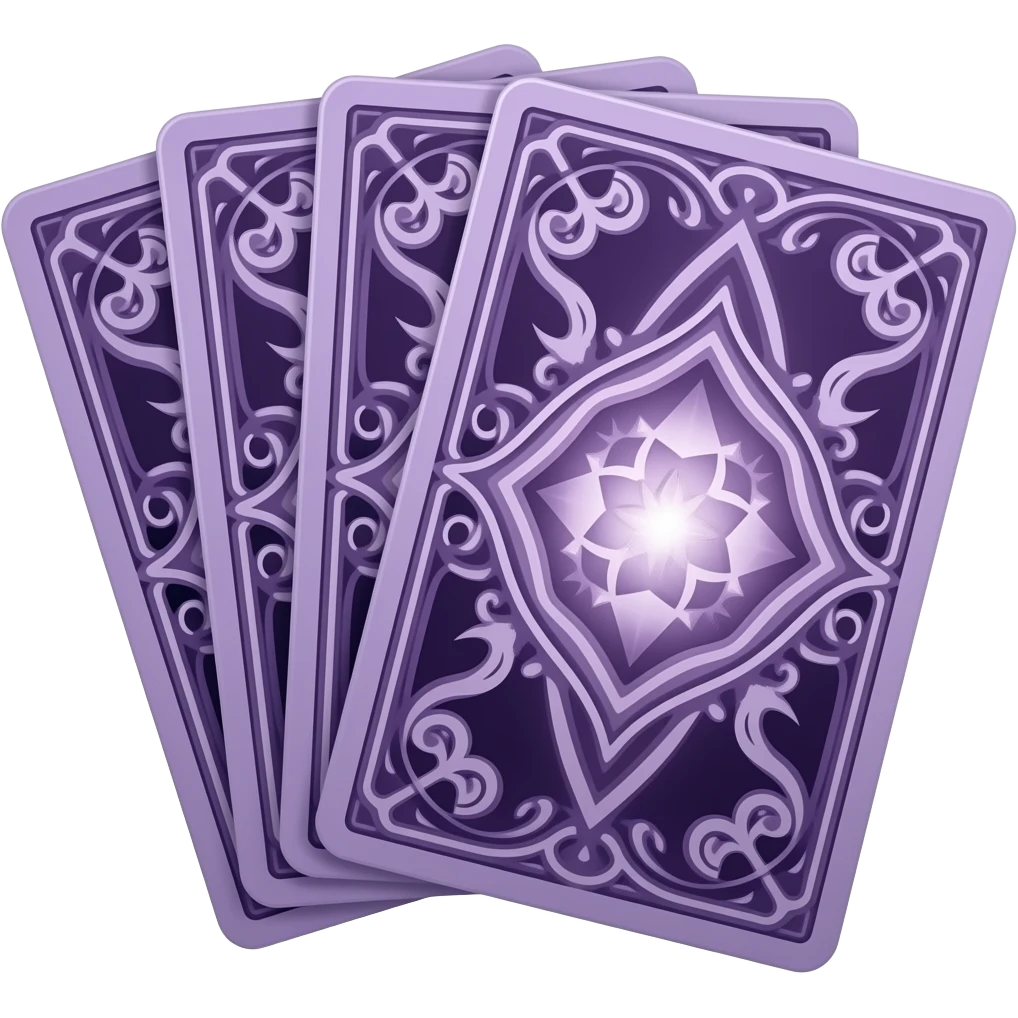 magic Tarot card backs purple design emoji