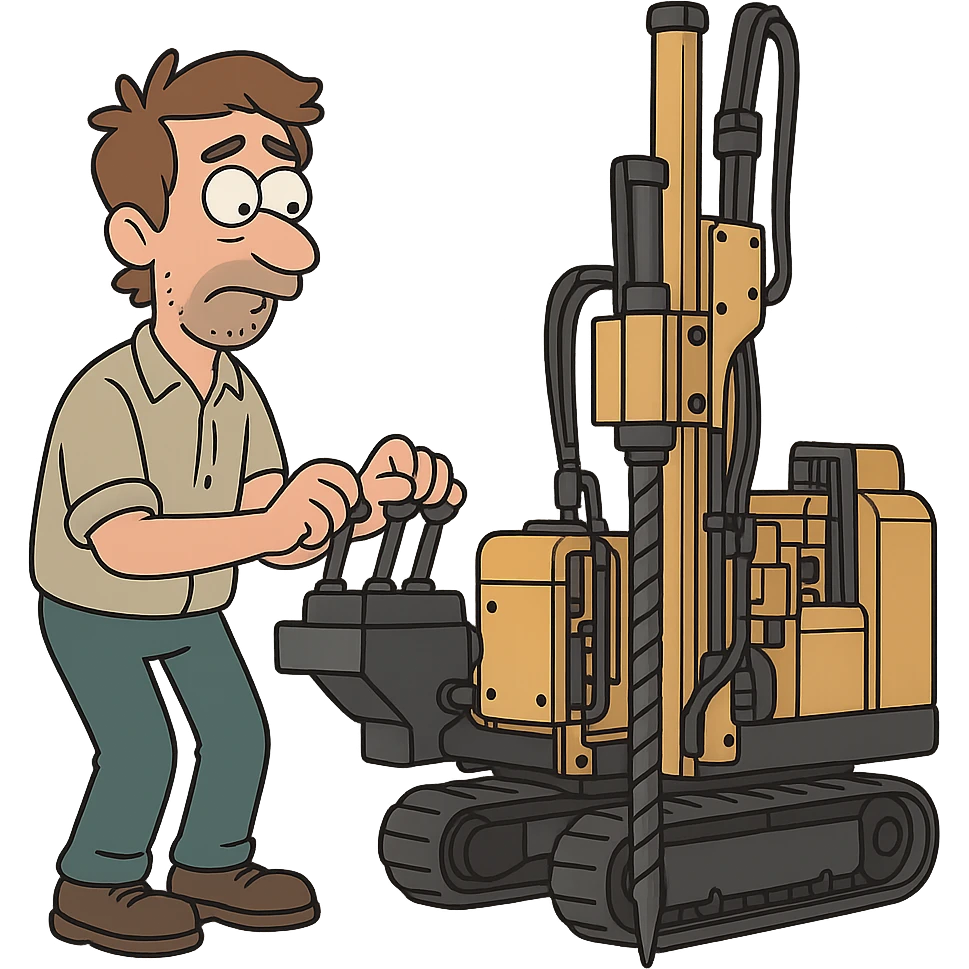 rack-mounted geotechnical drilling rig (Geoprobe-style soil sampling machine), transparent background emoji