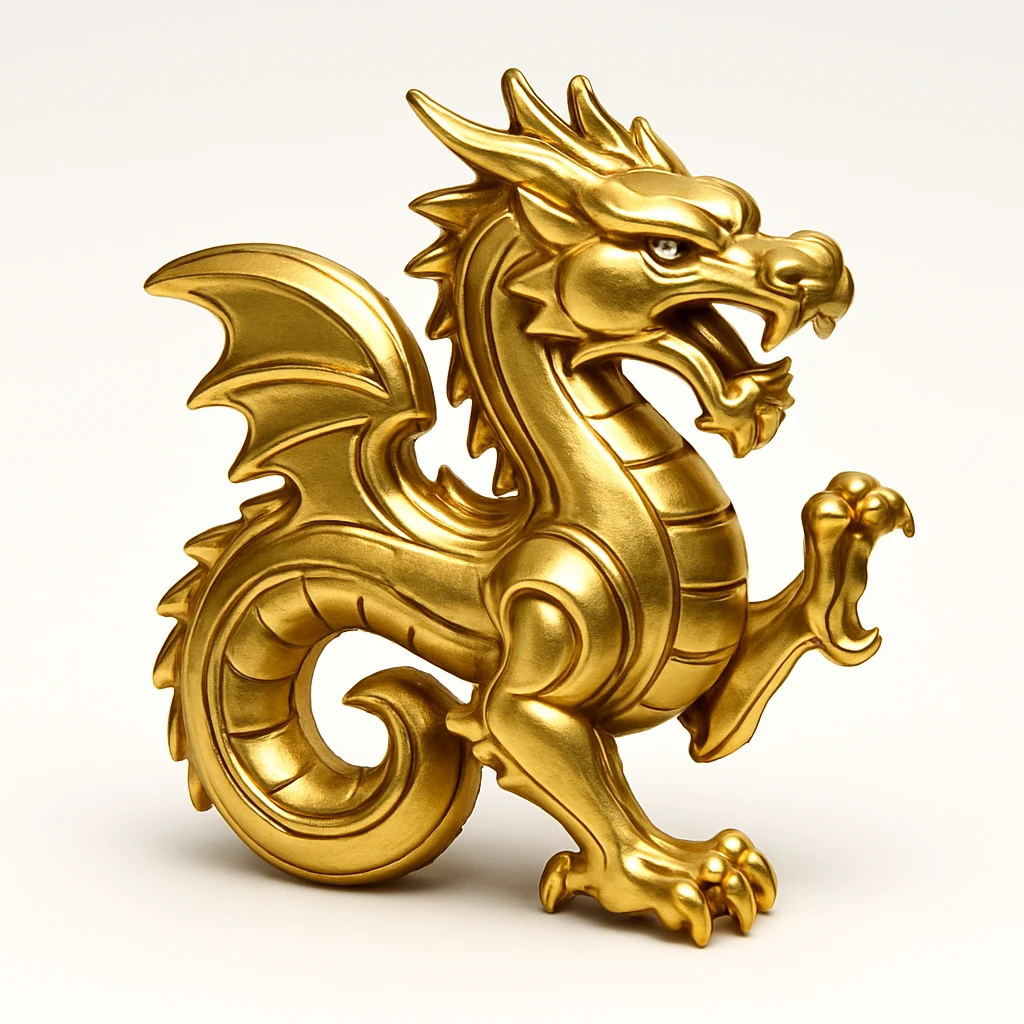 golden dragon icon style emoji