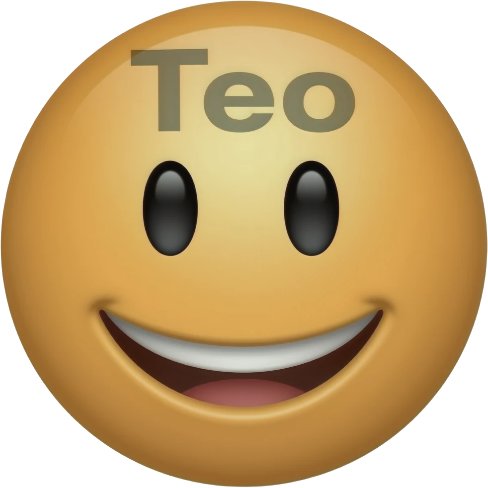 Fa mi un emoji foarte amuzant in care sa scrie si "Teo" emoji