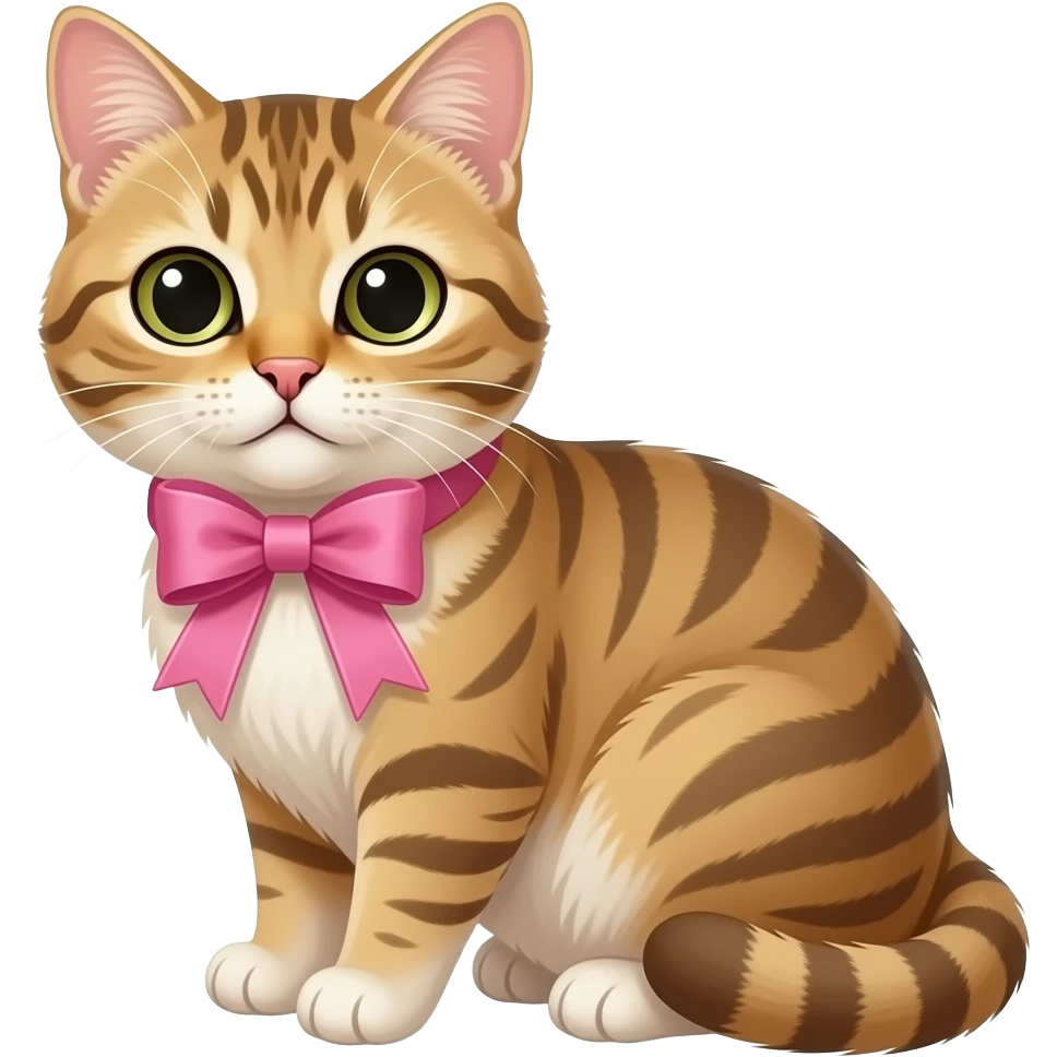 cat with pink ribbon emoji