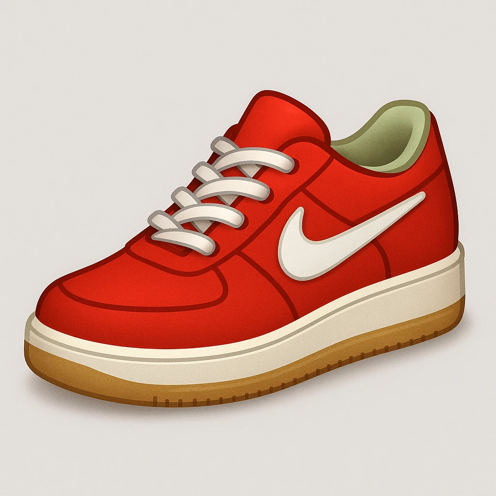Сгенерируй мне кроссовки Nike стиле эпл емодзи emoji