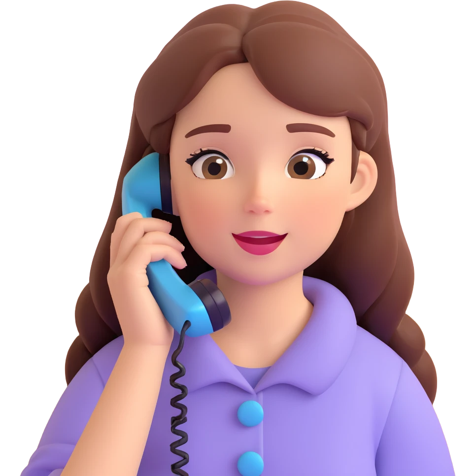 girl talking on phone bedroom background, close up pose emoji