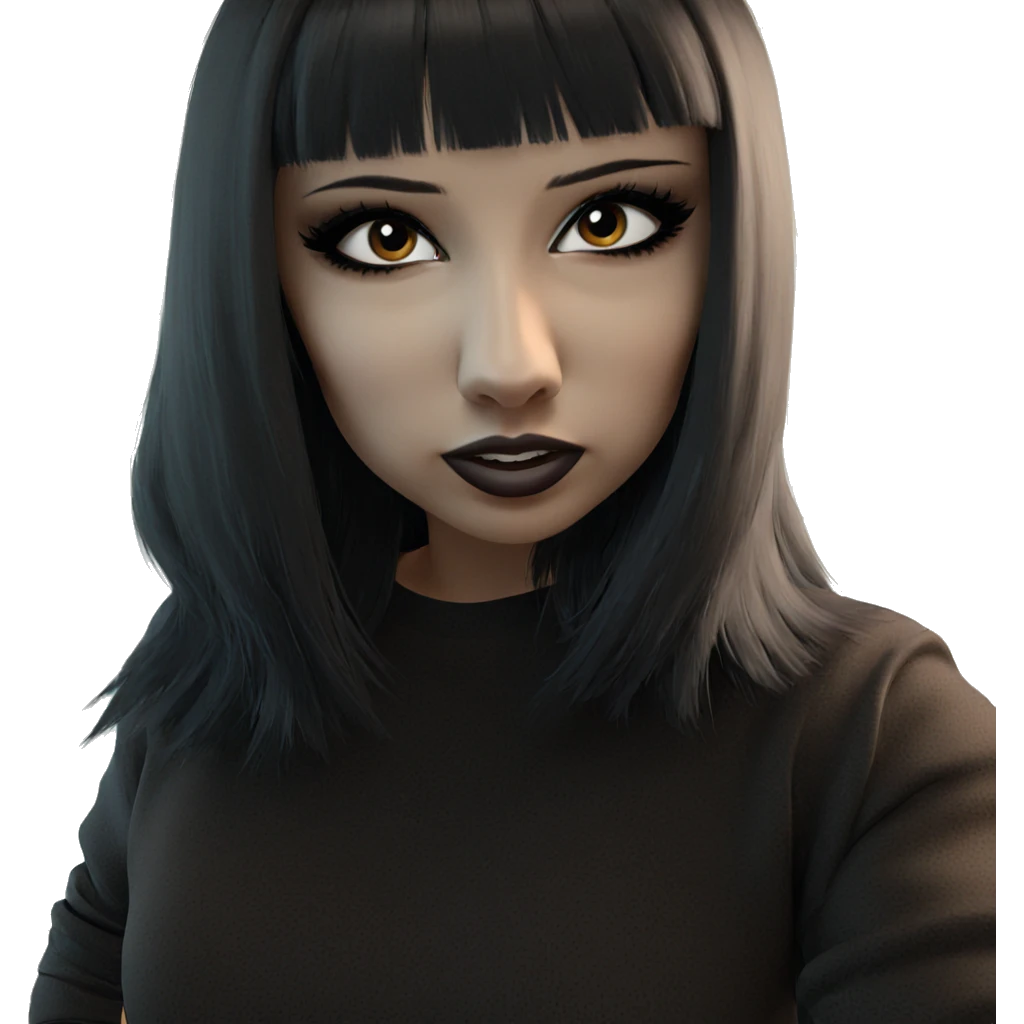 girl with black hair emoji