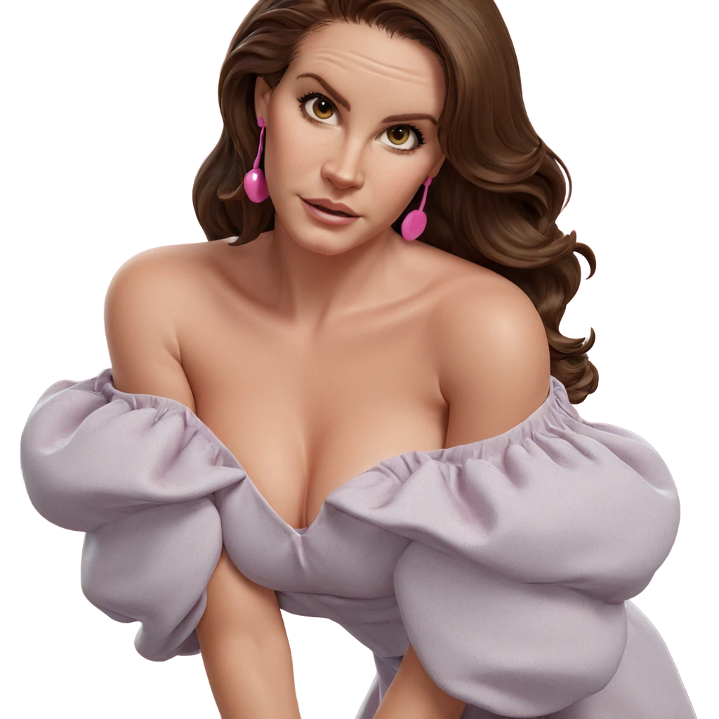 brown-haired girl in pink dress emoji