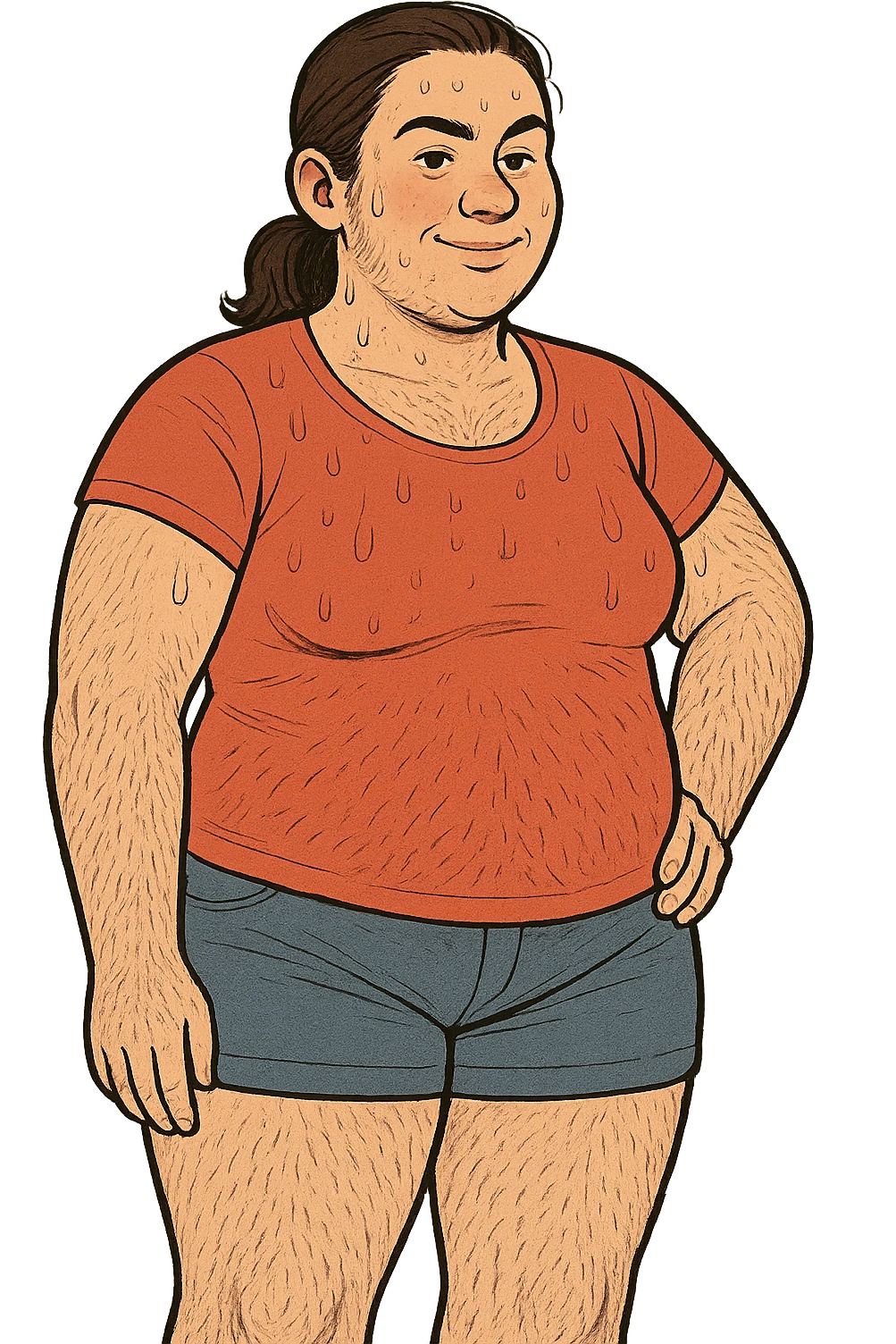dONNA CON PCOS CON SUDORAZIONE E PELI OVUNQUE emoji