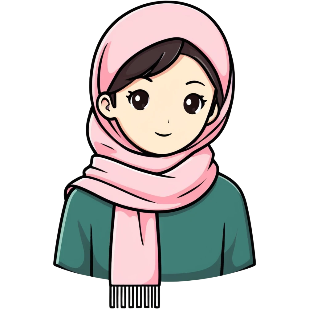 light pink scarf emoji