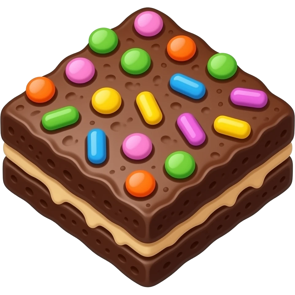 A cosmic brownie with color sprinkles emoji
