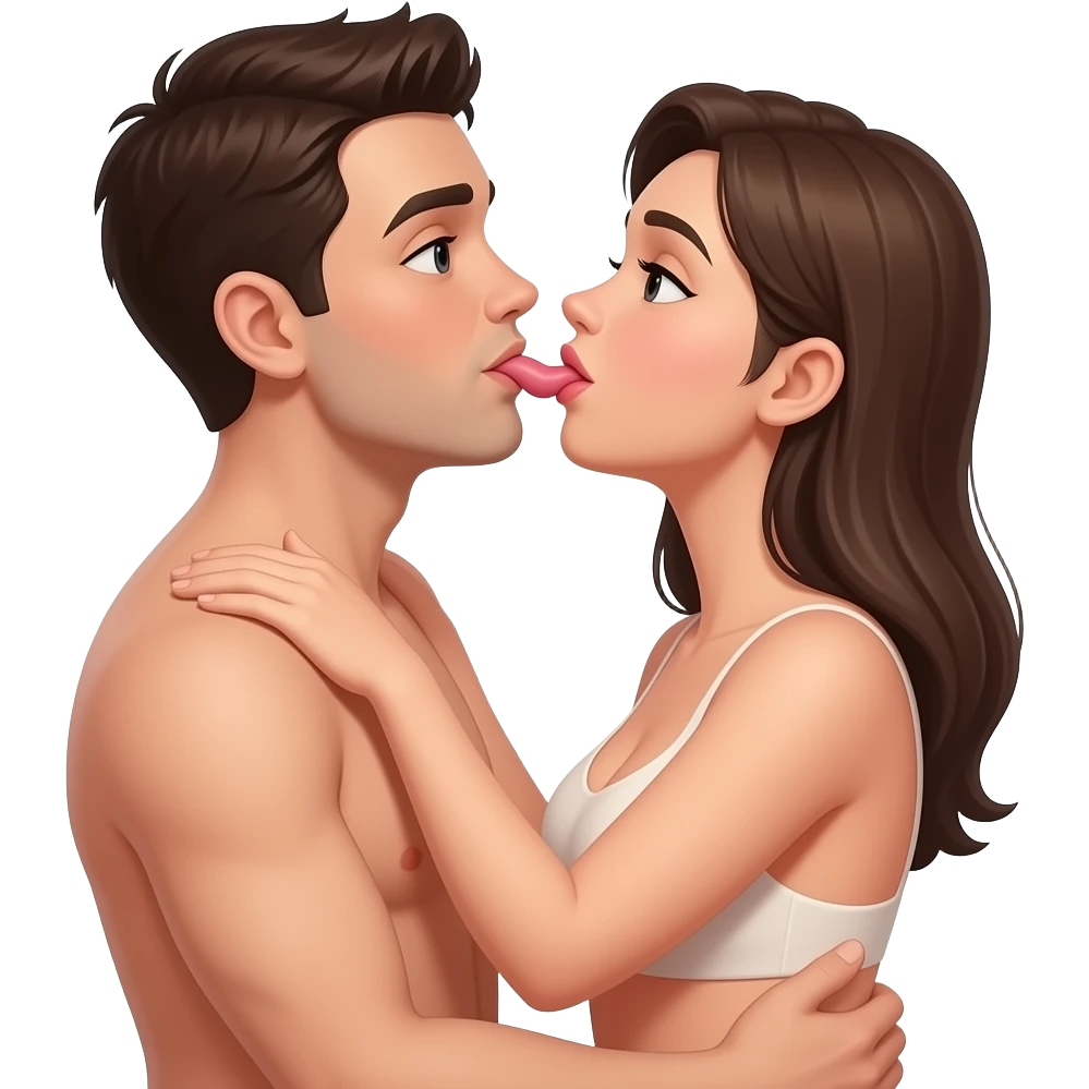 Full body Naked couples doing sex sucking pussy emoji