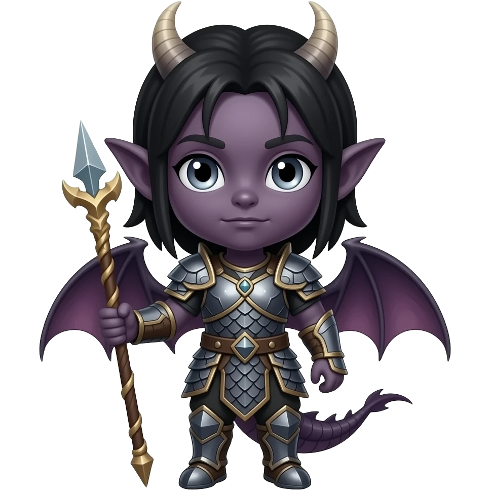 Drow dragonborn dnd race chibi emoji