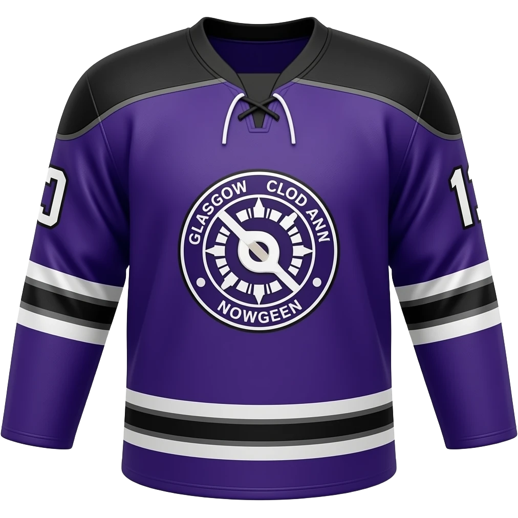 glasgow clan ice hockey purple black emoji