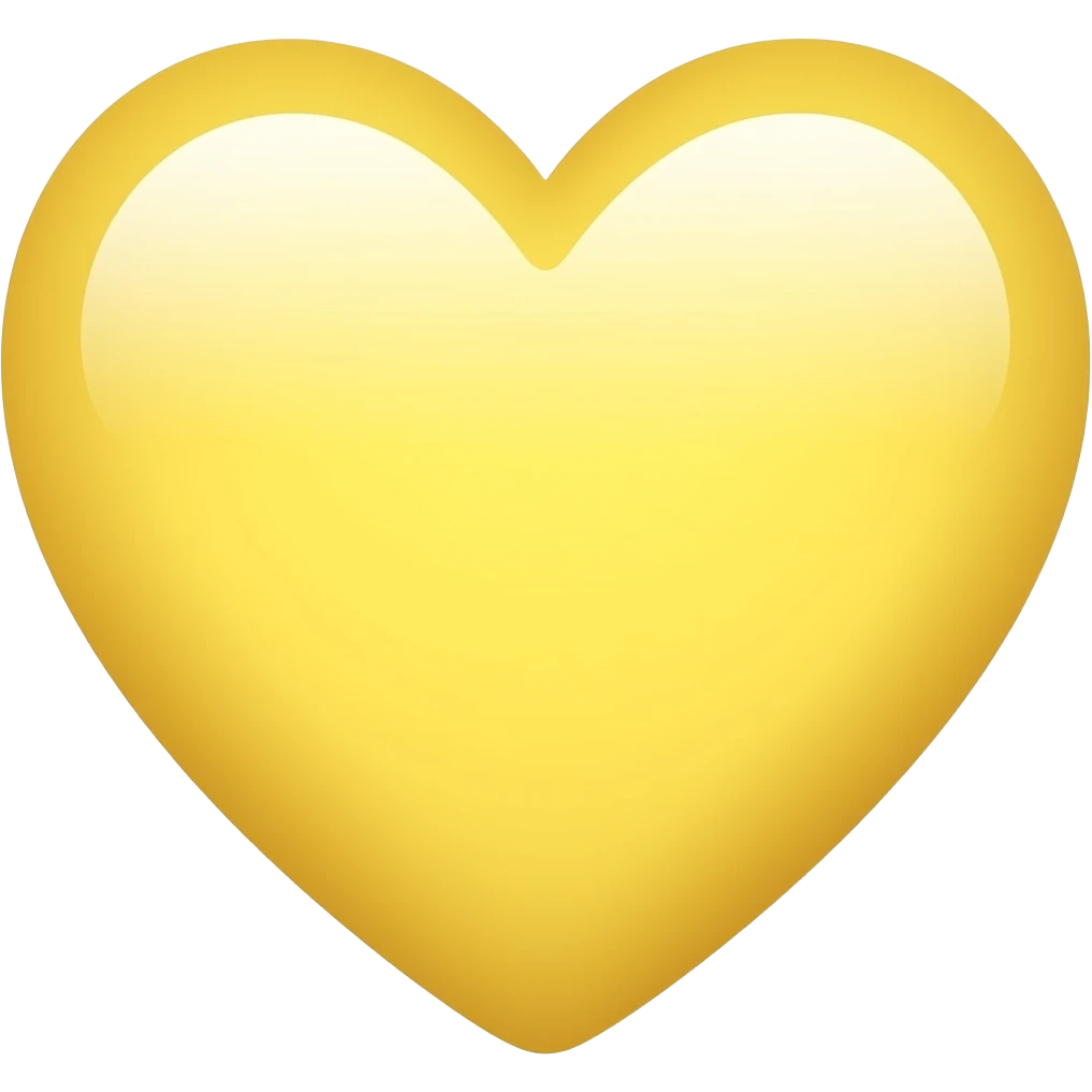 Light butter yellow heart emoji