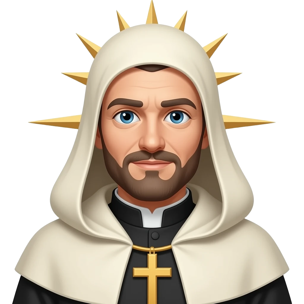 priest wearing spike emoji