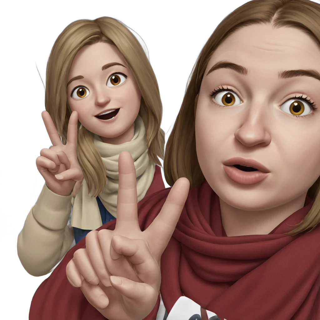 two girls in scarves emoji