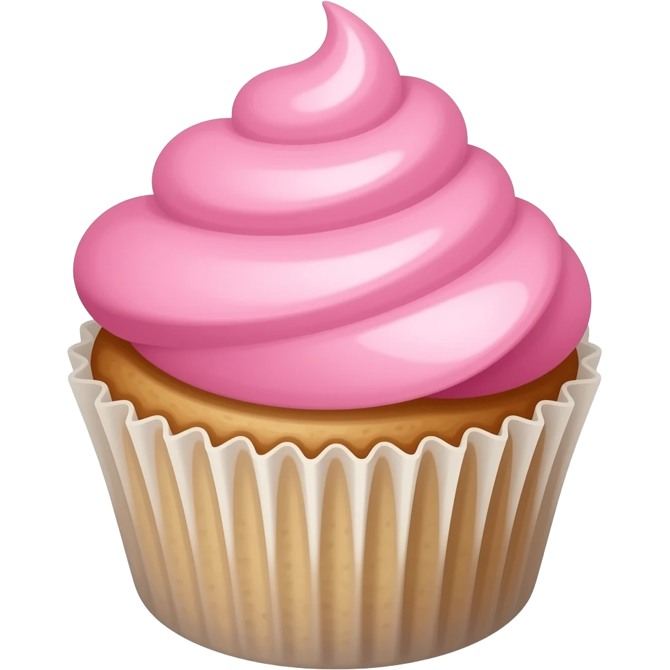 Cupcake with pink icing emoji